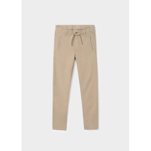 Mayoral boys linen pants in camel