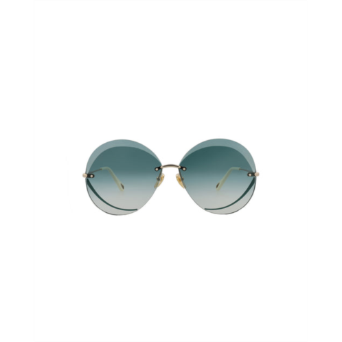 Chloe round-frame metal sunglasses