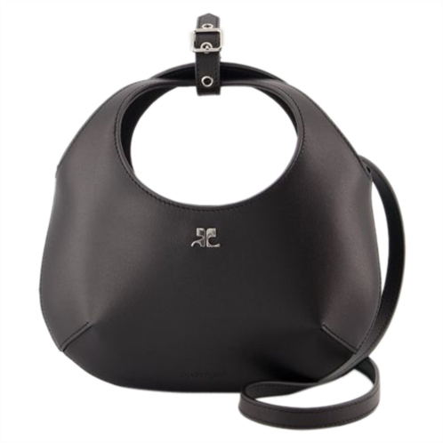 mini holy purse - courreges - leather - black