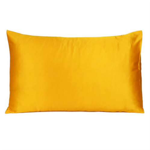 Homezia goldenrod dreamy set of 2 silky satin standard pillowcases