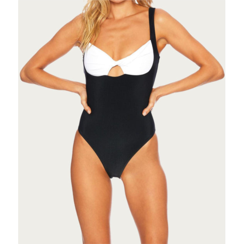 Beach Riot brea one piece in black/white