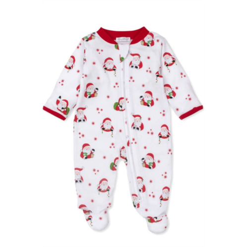 Kissy Kissy kids zip footie in jolly santas