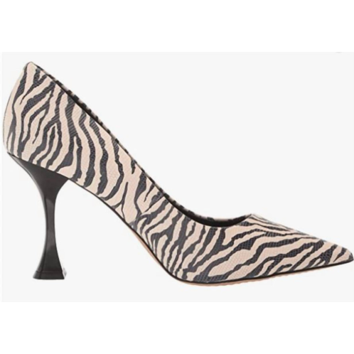 VINCE CAMUTO kamerna-3 zebra heeled pump in cotton white