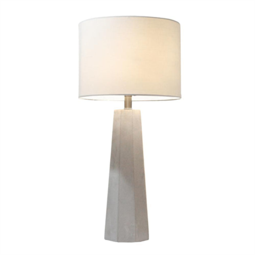 Elegant Designs concrete table lamp with fabric shade