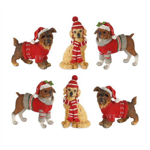 HouzBling winter dog (set of 6) 5h, 5.5h, 6h resin