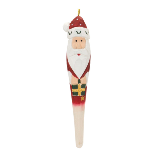 HouzBling santa drop ornament (set of 12) 7.25h wood