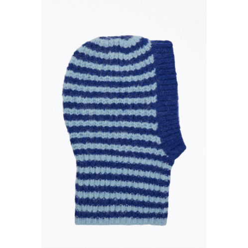 HELMSTEDT alisa alpaca-blend balaclava in blue stripes