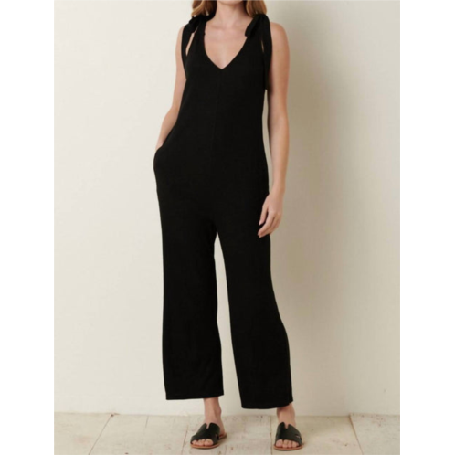 Mittoshop so selfless slub ribbed knit jumpsuit in black