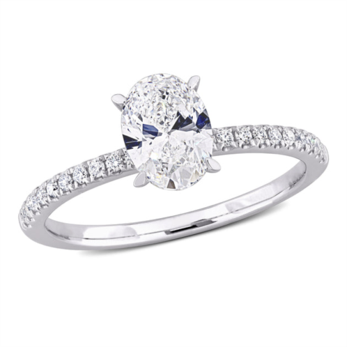 Created Forever 1 1/6ct tw oval lab-grown diamond solitaire engagement ring in 14k white gold