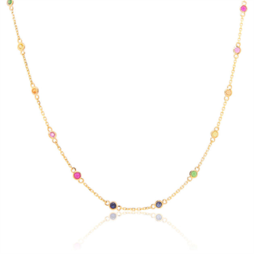 The Lovery rainbow gemstone station necklace