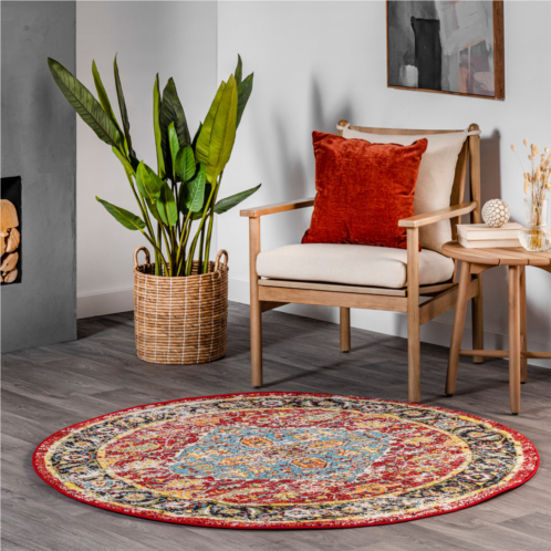 NuLOOM indoor/outdoor transitional medallion muriel area rug