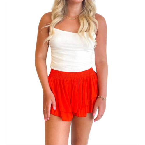 OLIVACEOUS crushin on you short in orange