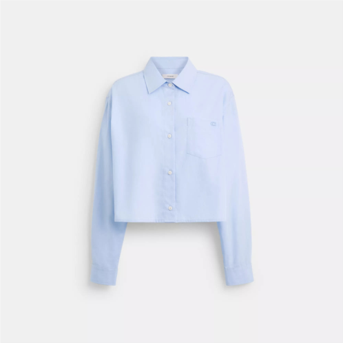 Coach Outlet cropped poplin shirt in organic cotton