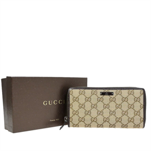 Gucci gg canvas calfskin wallet (pre-owned)