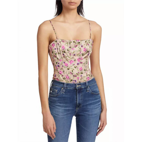 Cami NYC tamara corset bodysuit in spring geranium