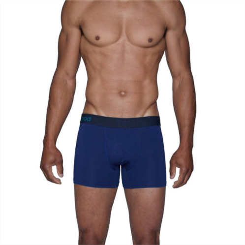 Wood boxer brief with fly in space blue