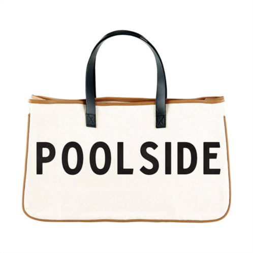 SANTA BARBARA womens savannah canvas tote bag in poolside