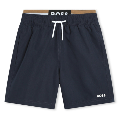 BOSS navy swim shorts