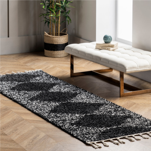 NuLOOM bria moroccan diamond tassel area rug