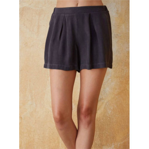 Maven west womens pleated shorts in black