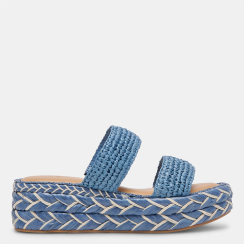 Dolce Vita corla sandals blue raffia