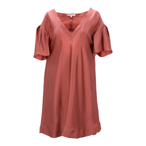 Vanessa Bruno mini shift dress in pink silk