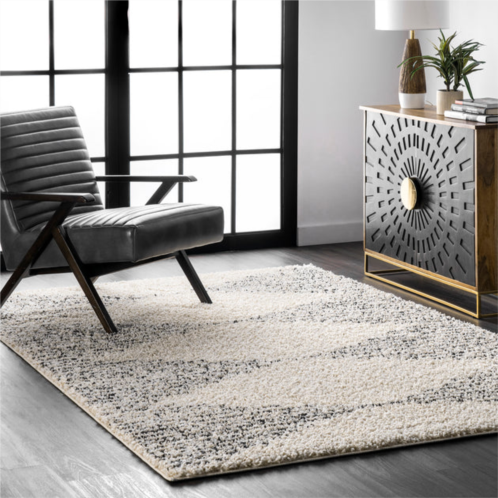 NuLOOM scarlette abstract diamonds soft shag area rug