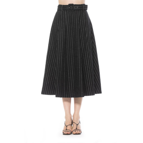 ALEXIA ADMOR eline stripe skirt