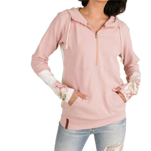 AMPERSAND AVE half zip sweatshirt in happily ever after