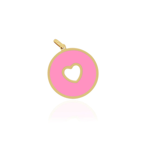 The Lovery bubblegum pink donut heart charm