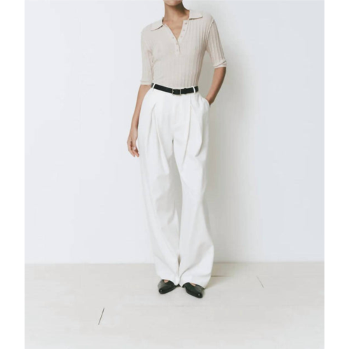 Sophie Rue drape pants in white