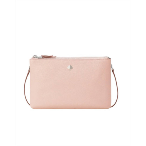 Kate Spade polly medium double gusset crossbody in flapper pink