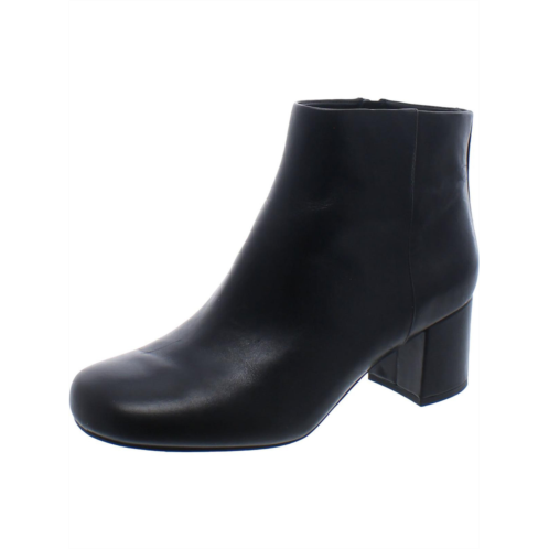 Vionic womens leather block heel ankle boots