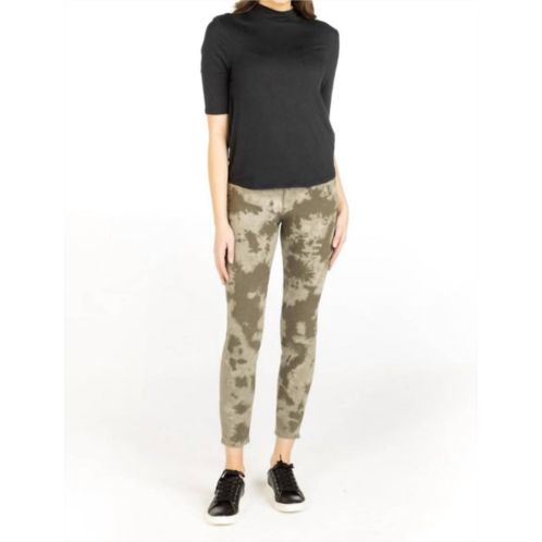 Articles of society printed skinny jeans in olive green