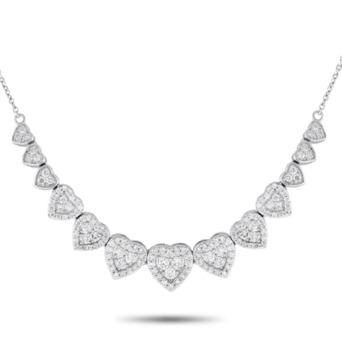 Non Branded lb exclusive 14k white gold 1.0ct diamond heart necklace nk01609