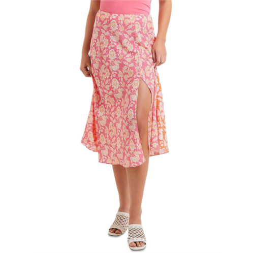 French Connection womens midi floral print midi skirt