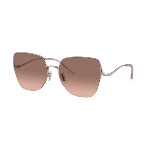 Coach womens 60mm shiny rose gold sunglasses