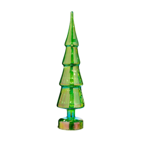 RAZ Imports large iridescent lighted tree in green