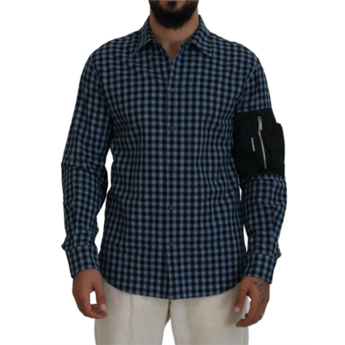 Dsquared² dsqua² multi arm plaid men long sleeves mens shirt