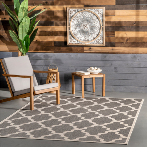 NuLOOM machine made gina outdoor moroccan trellis area rug