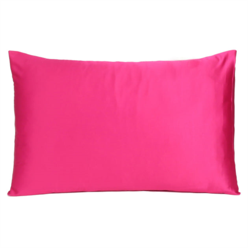 Homezia fuchsia dreamy set of 2 silky satin queen pillowcases