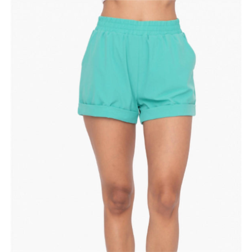 Mono b athletic cuff shorts in mint