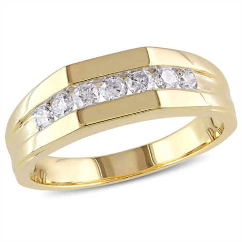 Mimi & Max mens 1/2ct tw diamond wedding band in 10k yellow gold