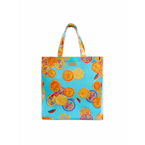 Consuela cha cha basic grab n go tote bag in turquoise/orange