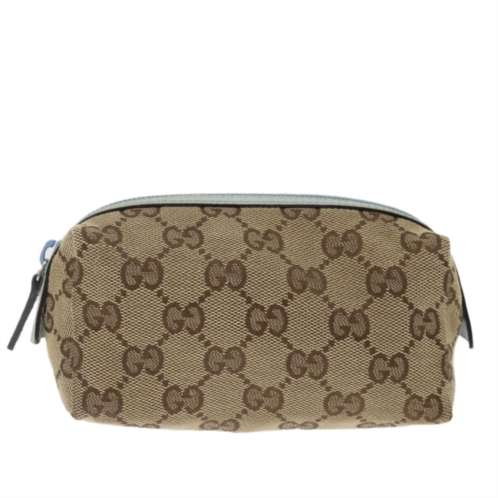 Gucci cosmetic pouch canvas clutch bag (pre-owned)