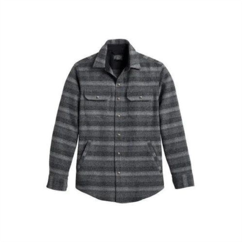 PENDLETON forrest twill snap shirt in grey mix stripe