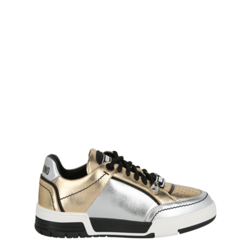 Moschino metallic colorblocked low-top sneakers