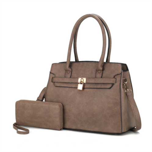 MKF Collection By Mia K. bruna satchel bag with a matching wallet -2 pieces set