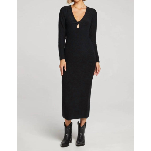 Saltwater LUXE bella long sleeve sweater dress in black