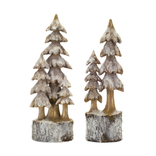 HouzBling tree on base (set of 2) 14h resin